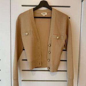 L'AGENCE Camel Button-Front Cardigan